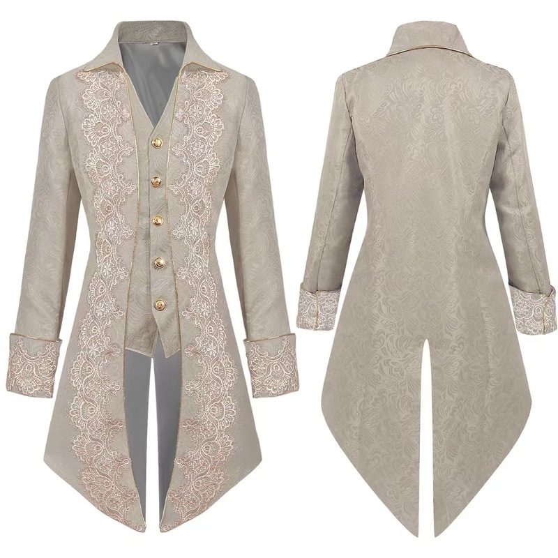 Amazon メンズ スチームパンク 中世ジャケット ゴシック ヴィクトリア朝時代 フロック コート 制服|undefined