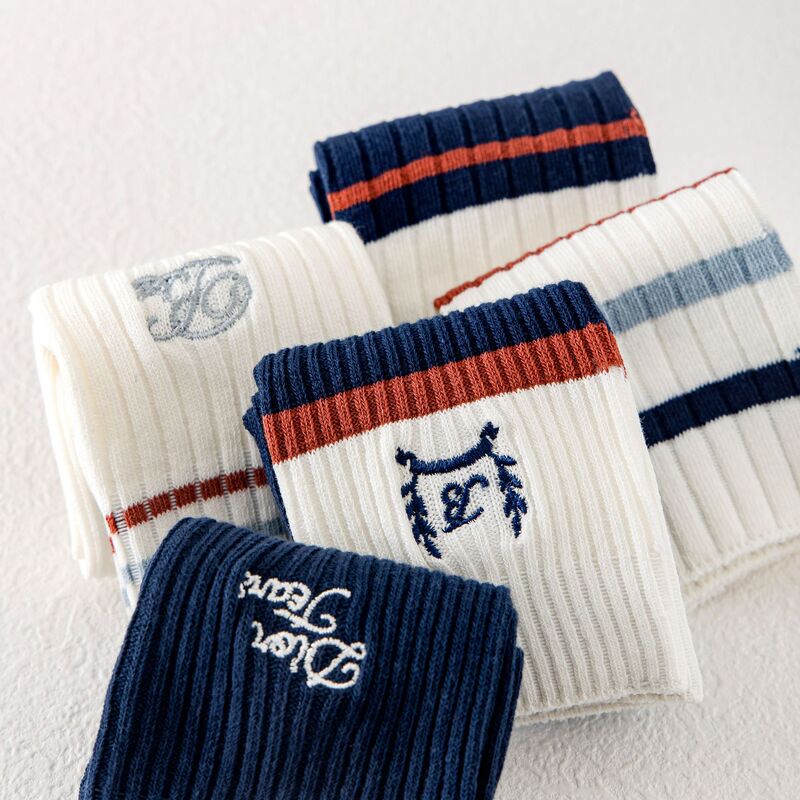 Online celebrity Navy style socks women's Korean-style ins trendy JK girl's Japanese embroidered pattern cartoon couple mid-calf length socks Online celebrity Navy style socks women's Korean-style ins trendy JK girl's Japanese embroidered pattern cartoon couple mid-calf length socks