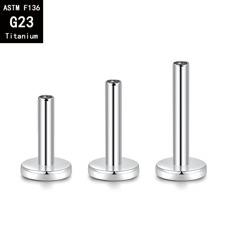 Pointed titanium steel lip stud product view