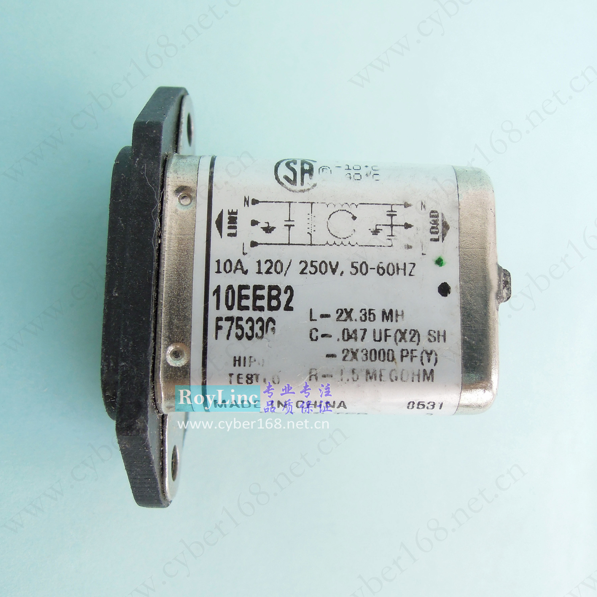 10EEB2 EEA系列F7533G 1-6609001-1 Corcom 10A抗干扰插座滤波器