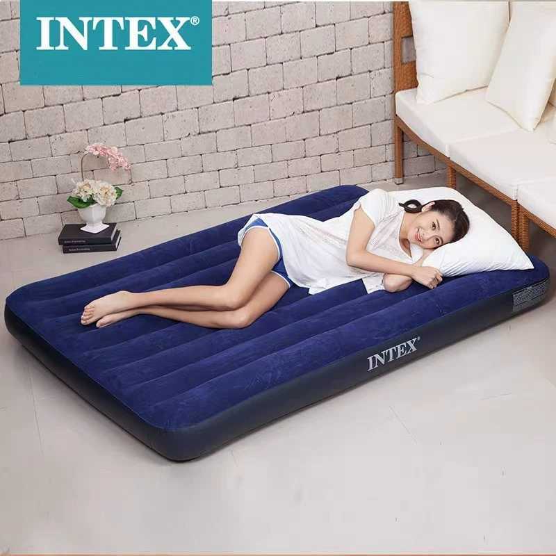 Intex, синий мягкий пятка для домашнего использования, матрас, утолщенный