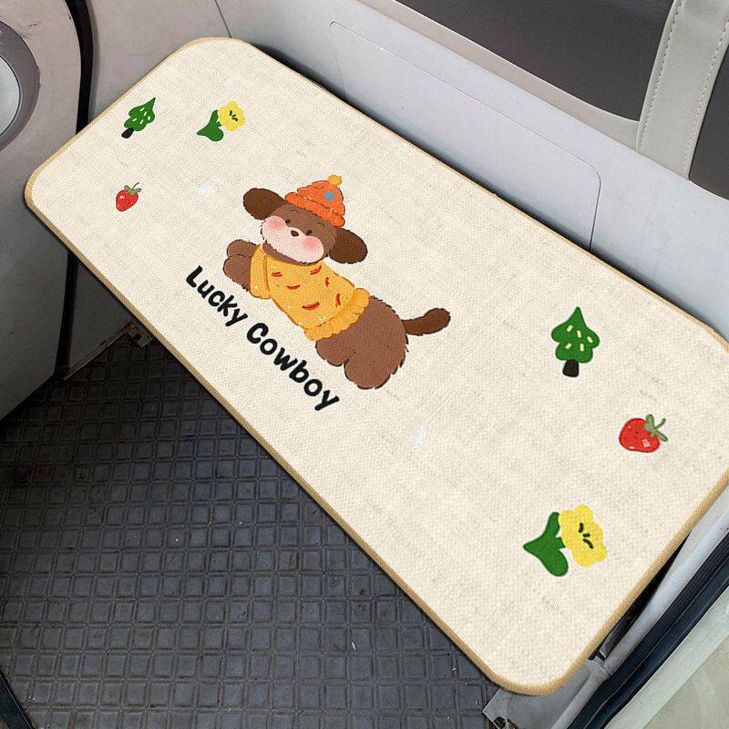 Cartoon three-wheeled electric vehicle ice silk seat cushion, cool and breathable, universal seat cushion, cute, dirt-resistant, decorative seat pad for the car