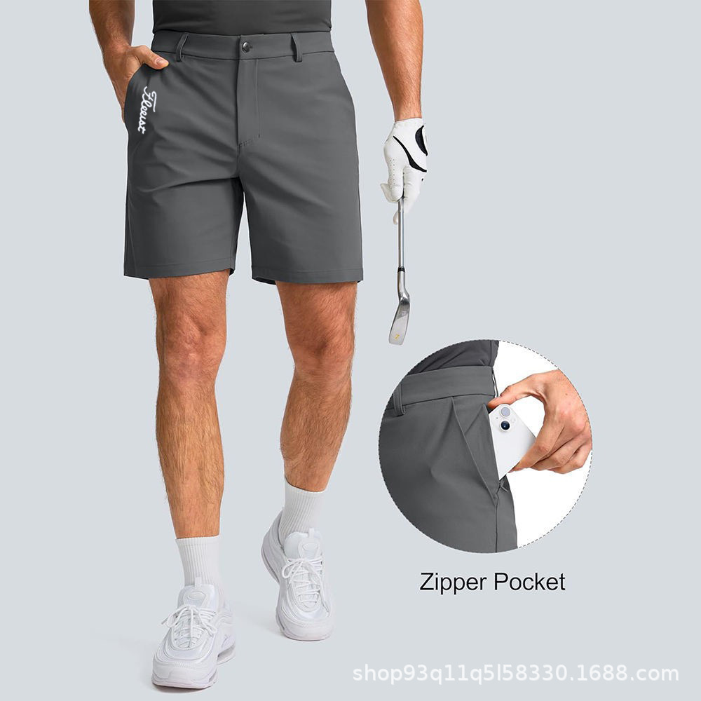 Summer Golf Shorts, Sports Thin, Breathable, Quick-Drying Elastic Golf Pants, Men's Golf-Specific Pants