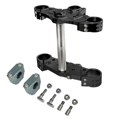 Suitable for Honda Honda Little Monkey Monkey125 Motorcycle Modified Upper and Lower Connecting Plate Steering Column Assembly Parts (Motorcycle frame) - black