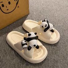 2024新款洞洞鞋配饰卡通DIY立体可爱熊猫装饰扣配饰鞋花鞋扣批发