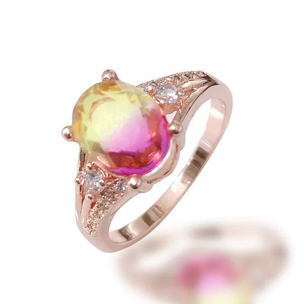FB Amazon independent station new copper inlaid zircon ring cross-border e-commerce European and American men's and women's ring wholesale