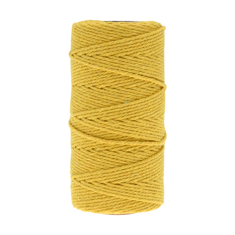 2mm hecho a mano DIY cuerda de algodón colorido tejido cuerda de encuadernación tapiz material decorativo cuerda etiqueta en Stock M