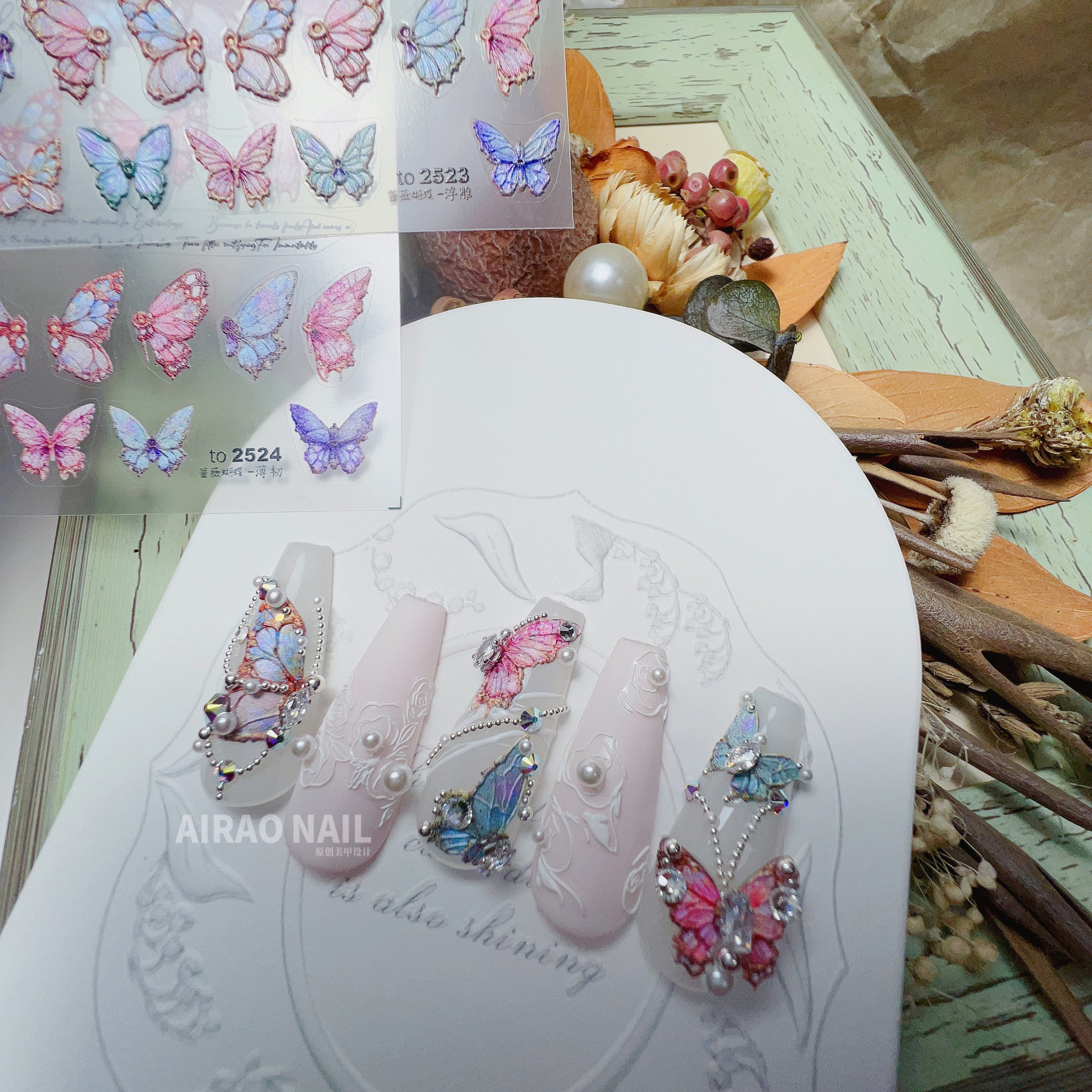 Simple Style Butterfly Nail Sticker Nail Sticker 1 Piece display picture 3