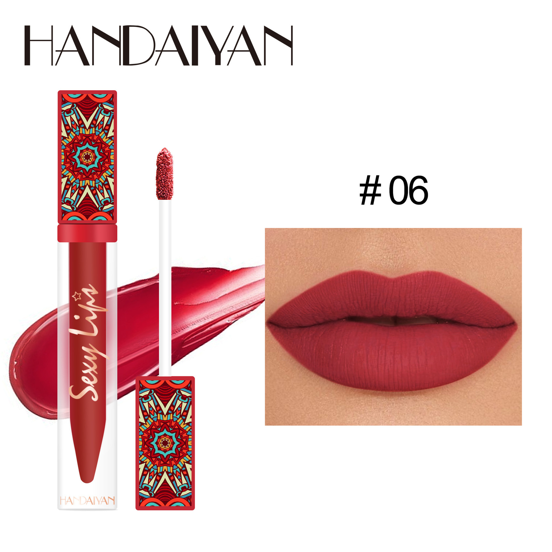 Esmalte labial transfronterizo al por mayor Bohemia HANDAIYAN mate esmalte labial sin tazas de esmalte labial humectante