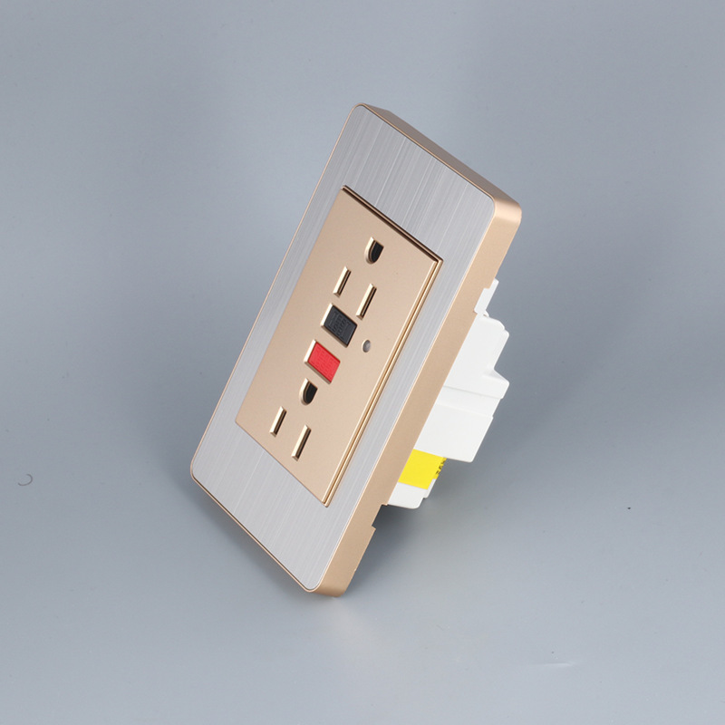 Enchufe de protección contra fugas estándar estadounidense GFCI 118 tipo 15A, 110-250V
