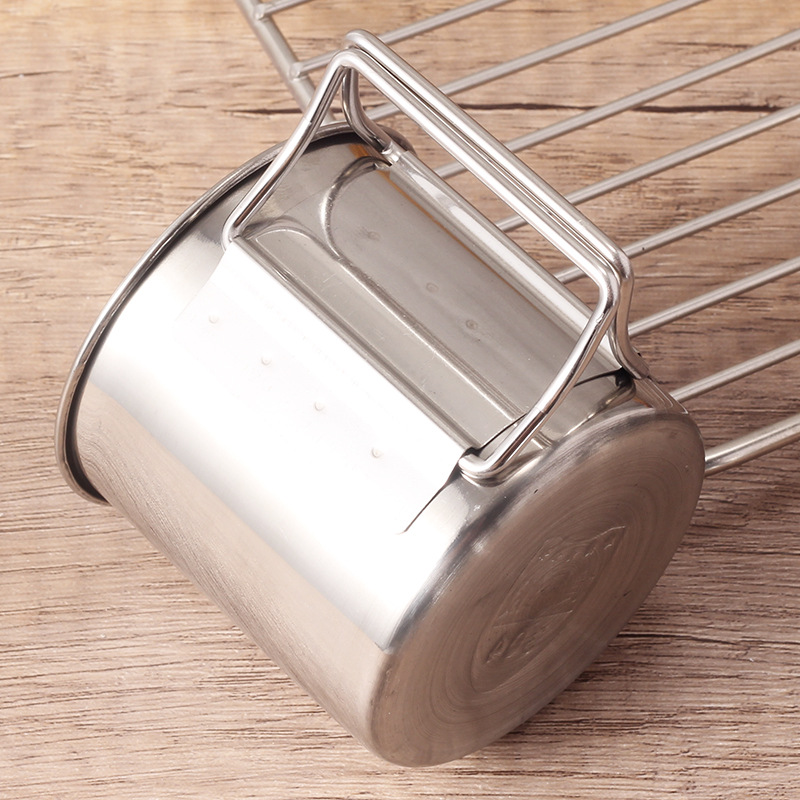 不鏽鋼戶外運動摺疊杯登山水杯野營便攜式咖啡杯茶杯批發可印logo