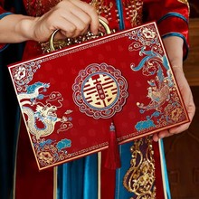 结婚订婚聘礼箱礼金盒高档款现金箱子现金提亲彩礼箱婚庆用品大全