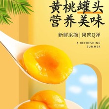 沂蒙山黄桃罐头 水果罐头即食水果网红罐头510克/瓶*2瓶 4瓶