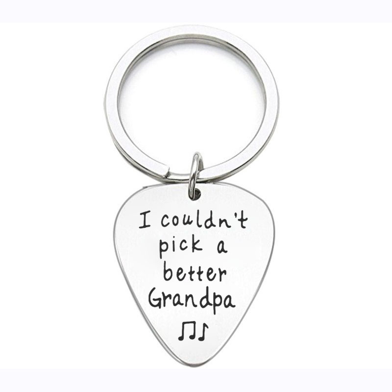 节日礼物I couldn't pick a better grandpa不锈钢钥匙扣拨片挂件