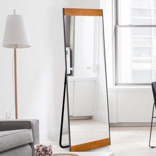 Full-Length Mirror, Home Floor-To-Ceiling Mirror, Retro Mid-Century Style Mirror, Fitting Mirror, Wall-Mounted Living Room Custom-Made Dressing Mirror