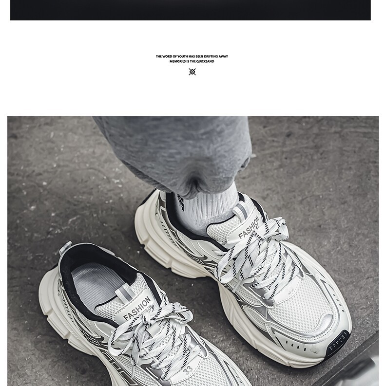 Men's Summer Mesh Breathable Sneakers For Teenagers, Casual Running With Height-increasing Design, Featuring A High-end_vogvips.com