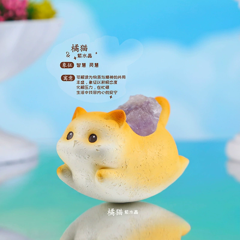 Новый милый питомец-фигура котенок стикеры Meow, защитная коробка, творческие настольные украшения, декоративные подарки на праздники
