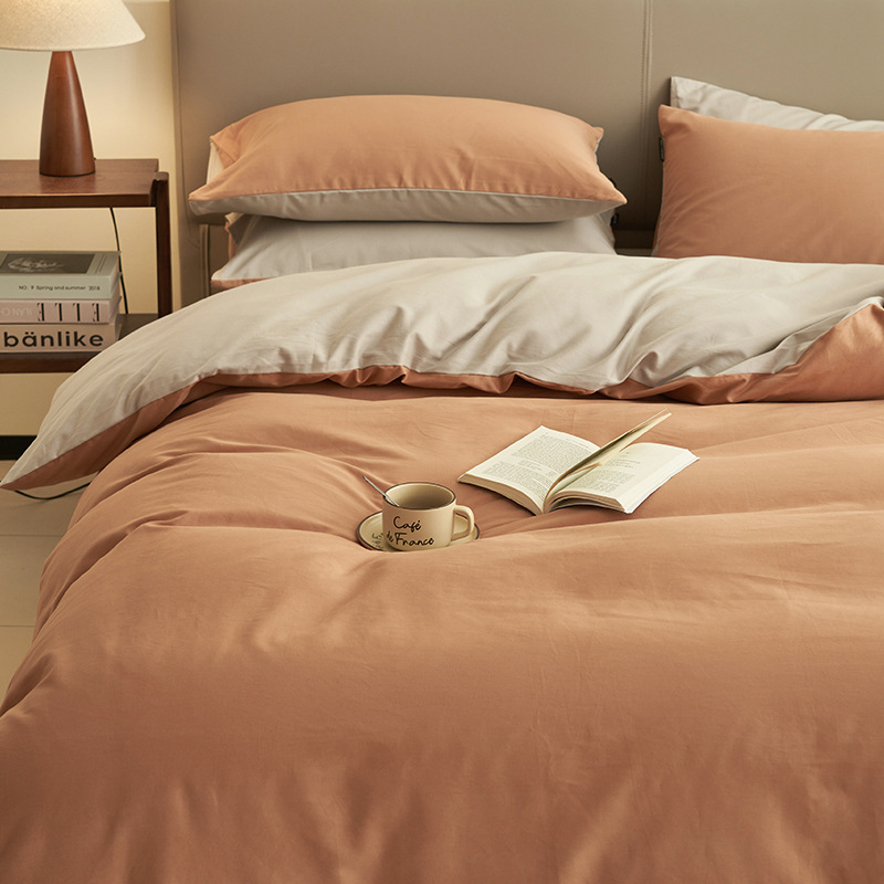 Una cama de cuatro piezas de algodón 2025 nuevo edredón sábanas de cubierta dormitorio de estudiantes de tres piezas de cama Kasa4