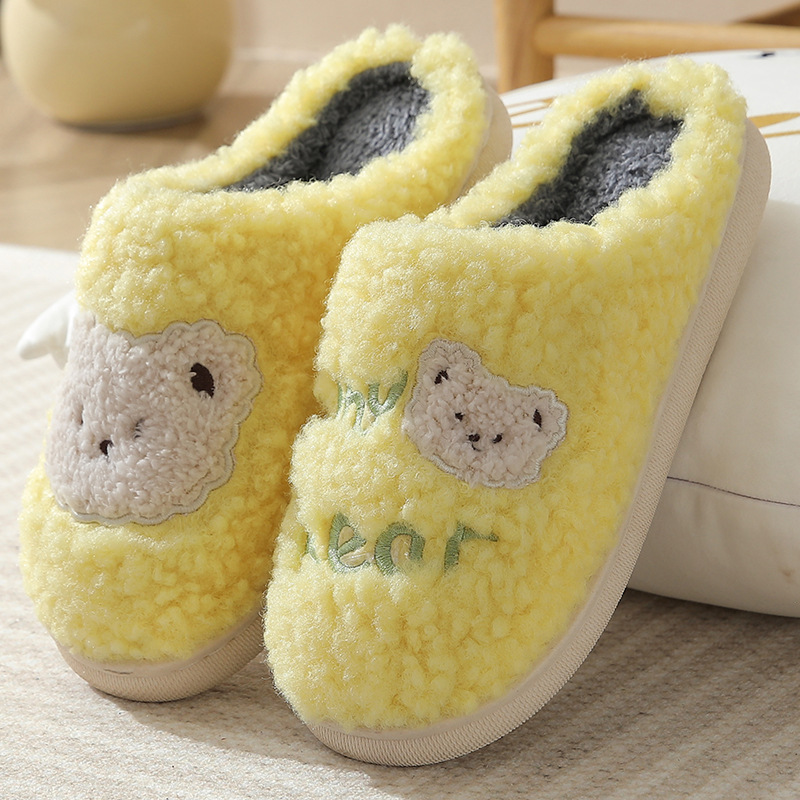 Ladies Men's Fleece Adjustable Summer Spring Outdoor Bedroom Cushioned Machine Washable Non-Slip House Shoes_voghion.com