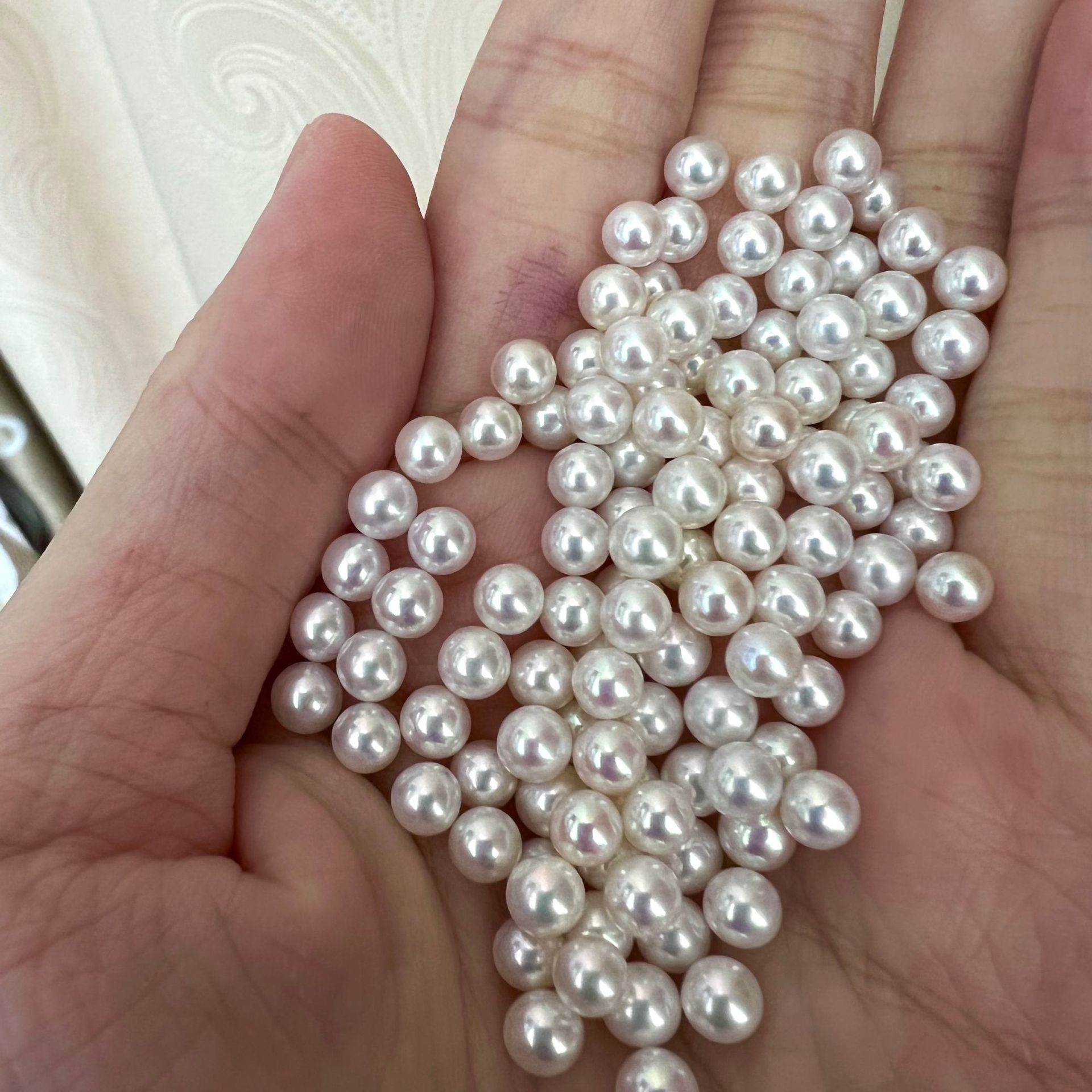 4 ~ 5mm freshwater AK nude beads wholesale gloss is good