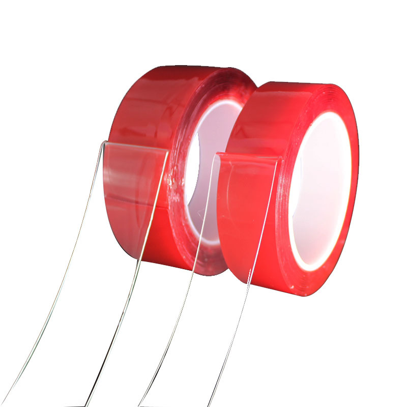 Alta viscosidad sin costura gancho acrílico cinta de doble cara impermeable transparente resistente a altas temperaturas ronda dispensación nano cinta mágica