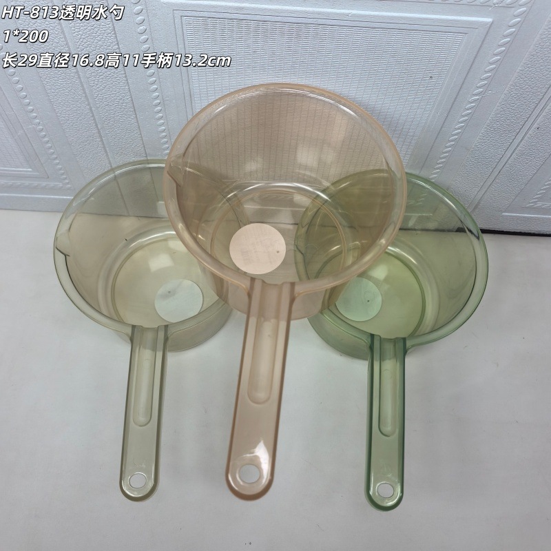 Cuchara de agua transparente HT-813 80g de largo 29 de diámetro 16,8 de alto 11 mango 13,2 cm
