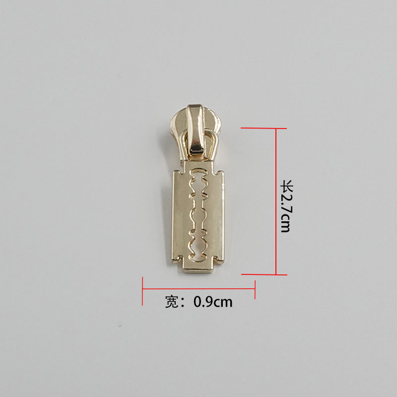批发金属拉链头 3号拉链头浅金拉头拉片箱包拉链拉扣头5号拉链头|undefined