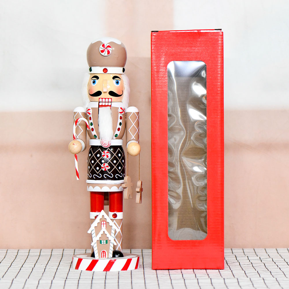 36cm cascanueces rusos soldados decoraciones para el hogar hombre pan de jengibre árbol de Navidad decoración de mesa madera