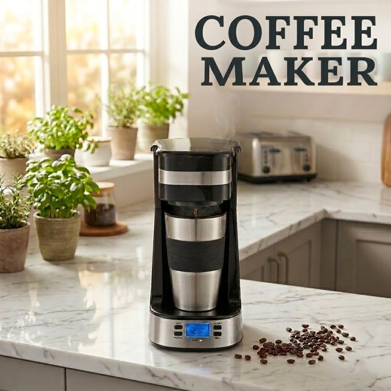 Single Cup Serve Electronic Coffee Maker American Drip Coffee Pot with Reservation Function Single Cup Serve Electronic Coffee Maker American Drip Coffee Pot with Reservation Function