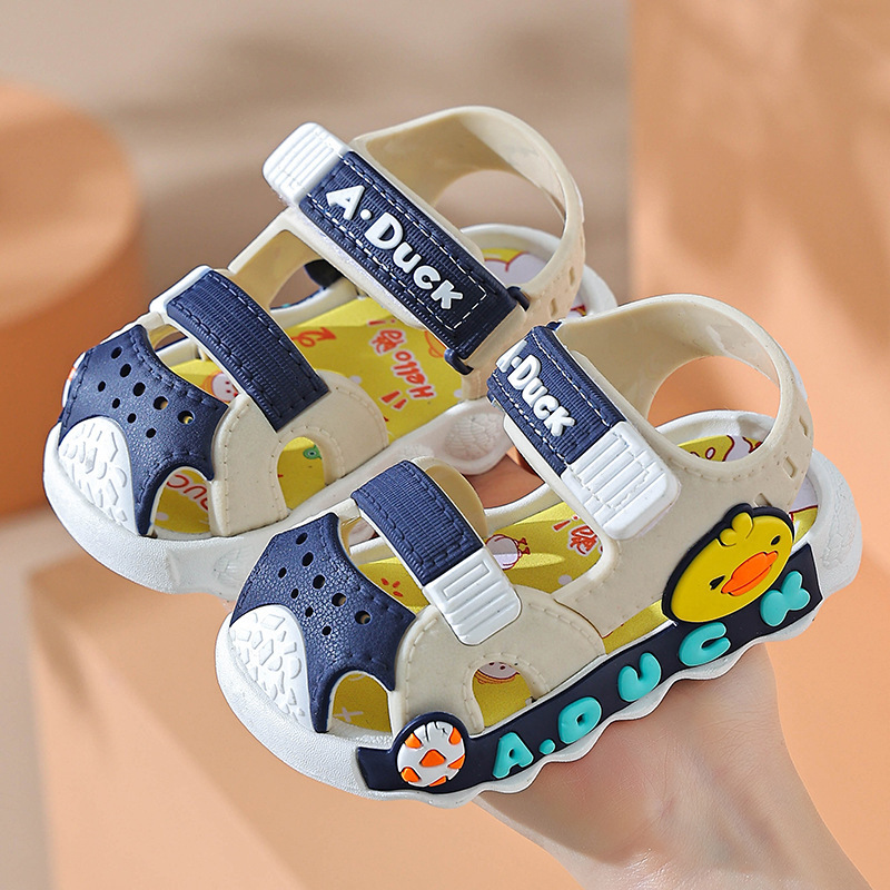 Baby Boy Sandals Summer Girls Plastic Urine-Proof Soft Sole Non-Slip Toddler Baby Sandals 01-2-3 Years Old