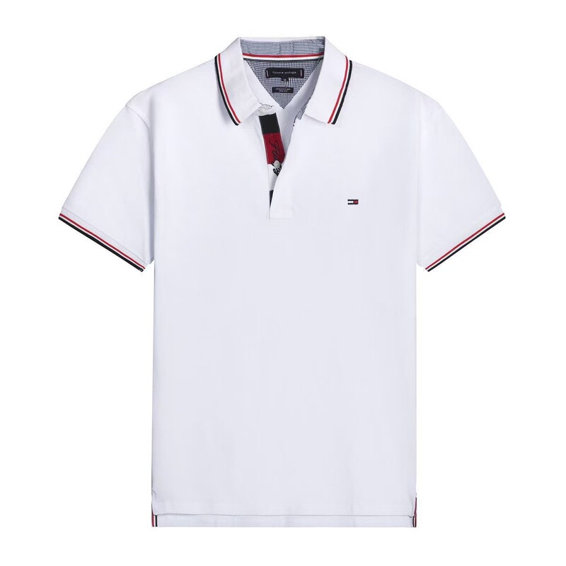 Foreign Trade Wholesale Tommy Men's Short-Sleeved Polo Shirt Pure Cotton Embroidered Business Casual Lapel Top T-Shirt Foreign Trade Wholesale Tommy Men's Short-Sleeved Polo Shirt Pure Cotton Embroidered Business Casual Lapel Top T-Shirt