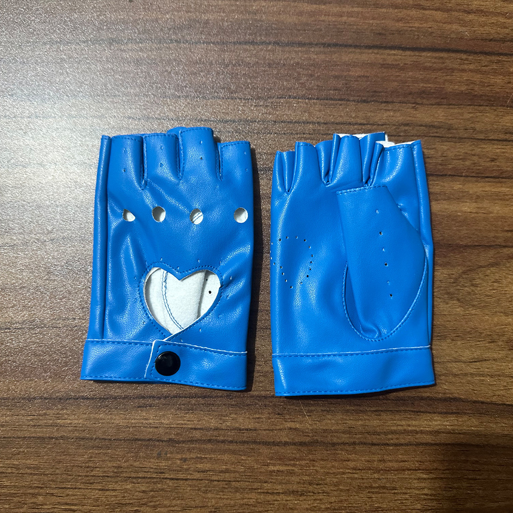 Guantes de baile de las mujeres hip hop punk etapa rendimiento trueno medio dedo guantes discoteca fotografía pu cuero baile guantes image 17