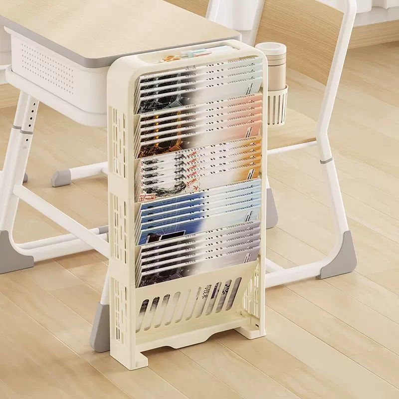 可移动桌边书架教室书桌侧边收纳柜家用书房初高中生课本收纳神器