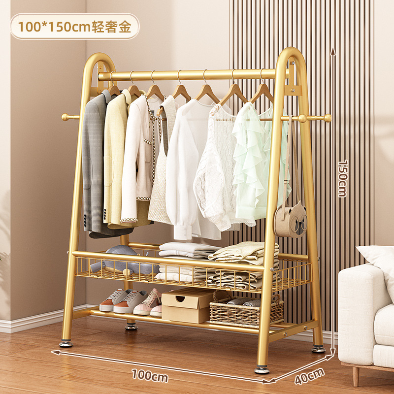 라이트 럭셔리 골드 - 길이 100*높이 150丨 업그레이드된 이중 수납 네트 바스켓 [굵은 22개 튜브]