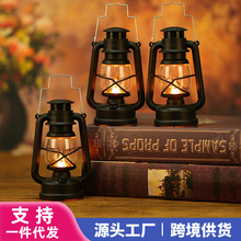 圣诞节复古小油灯电子蜡烛灯 LED小马灯创意装饰摆设礼品风灯