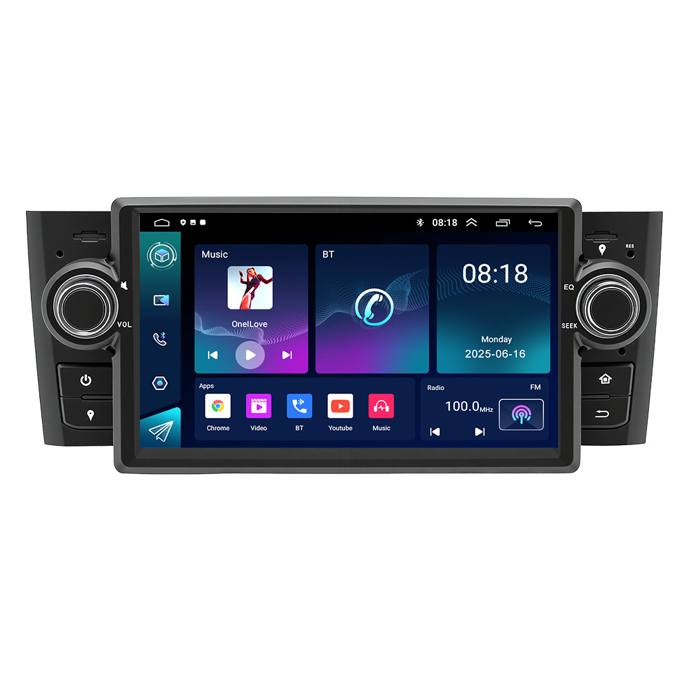 Reproductor MP5 con Navegación Android para Automóvil, Compatible con Fiat Lingya, Reproductor Bluetooth para Automóvil, Pantalla CraPlay Todo en Uno