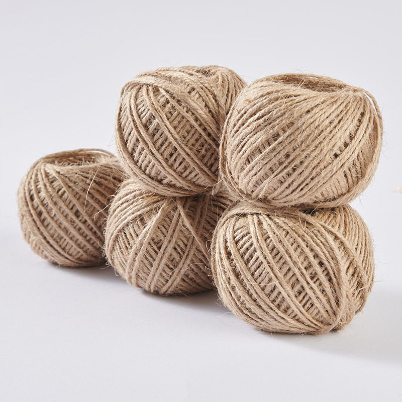 批发2mm3股麻绳手工DIY编织装饰复古风 照片墙用天然原色黄麻绳子
