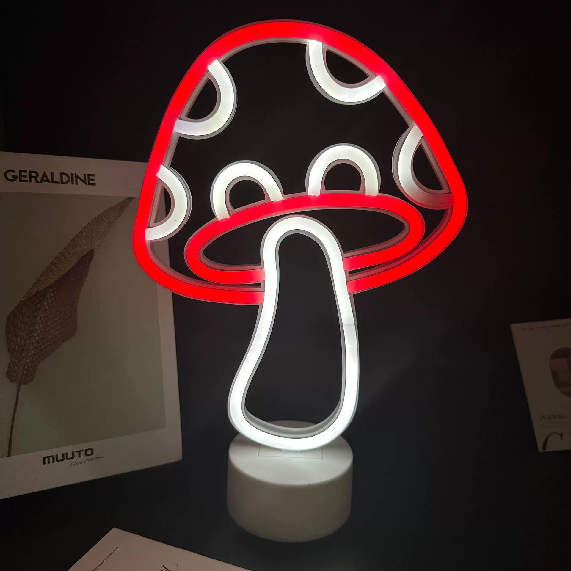 LED радужная креативная настольная лампа, оформление, ночник, декор, светильник