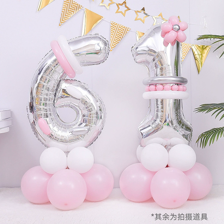 Цифровые украшения из воздушных шаров ко Дню защиты детей, дорожные направляющие колонны, вечеринка ко Дню защиты детей, 61 классная атмосфера, расстановка детского сада