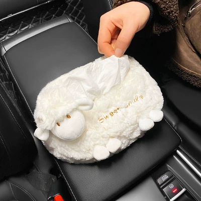 Car tissue box/set, Sense Cute Lamb Creative Hanging