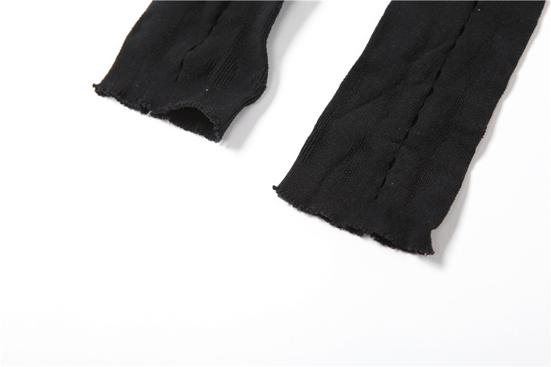 Dam catsuit set i stickat material med urringning sommar_voghion.com