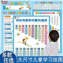 10 20以内加减法分解与组成乘除法幼儿园小学生汉语拼音识字挂图