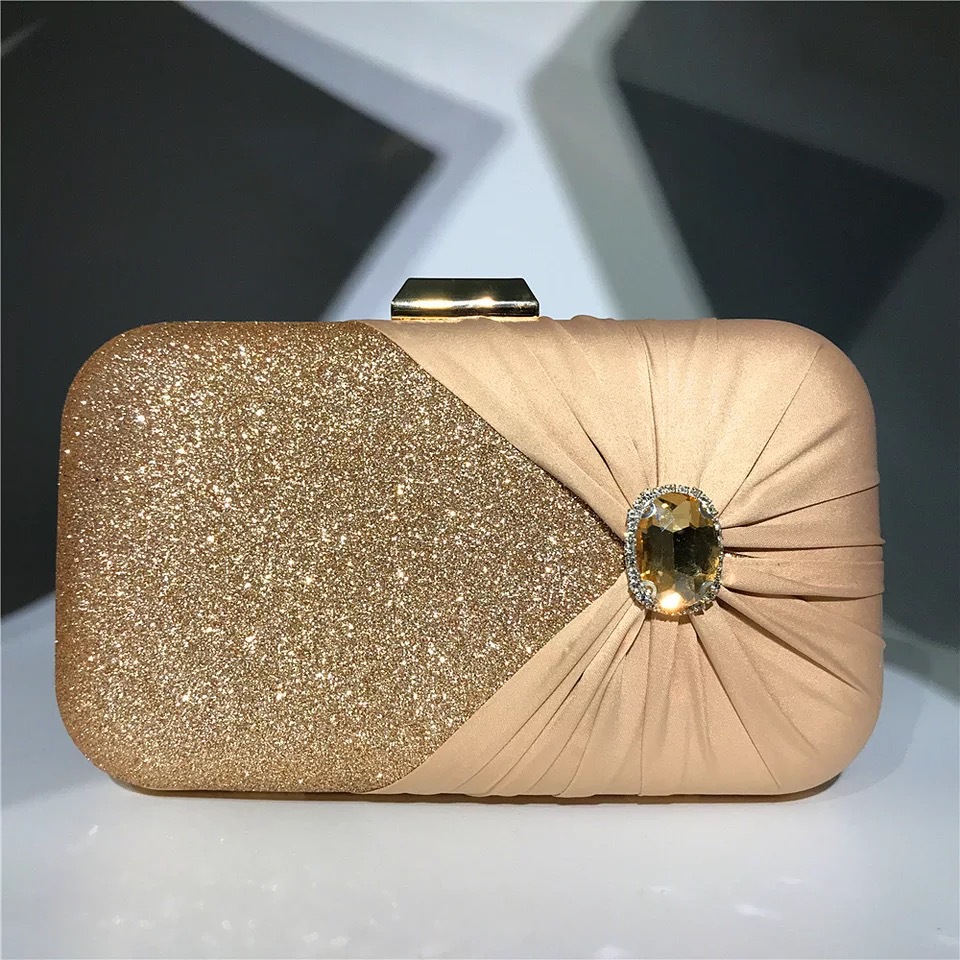 Women's All Seasons Polyester Solid Color Elegant Square Lock Clasp Evening Bag display picture 1