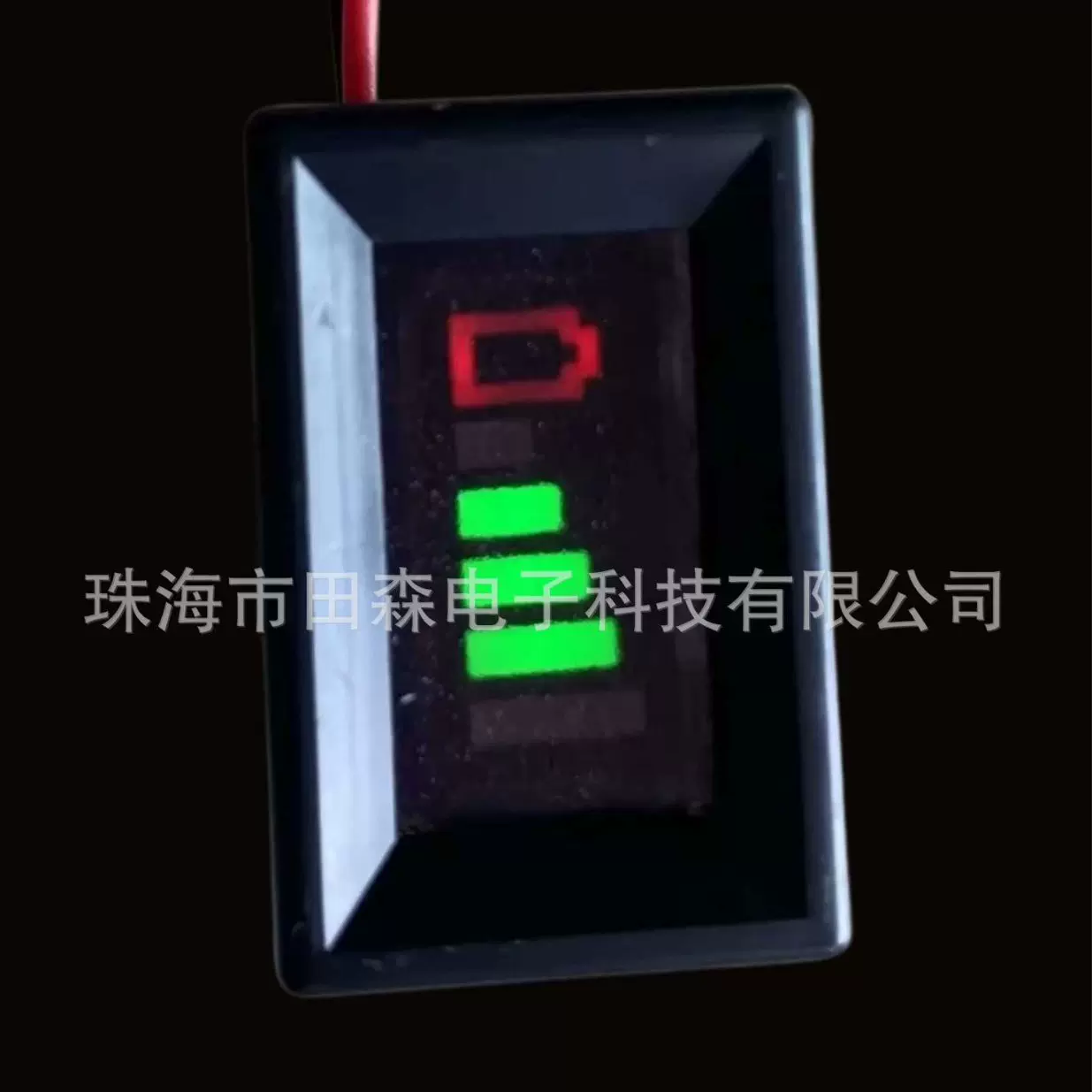 锂电池电压显示表数显表内蓝外红电动车电量仪表两线数字显示表头