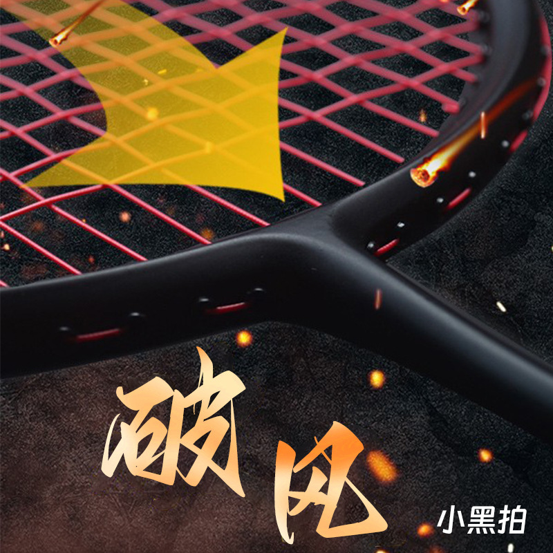 Sai Shilong Balanced Blade Badminton Racket Genuine Full Carbon Fiber Men's and Women's Durable Ultra-Light Single Racket Set