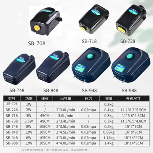 Songbao fish tank oxygen pump oxygen pump oxygenator fish farming silent oxygenator small household oxygenator 748