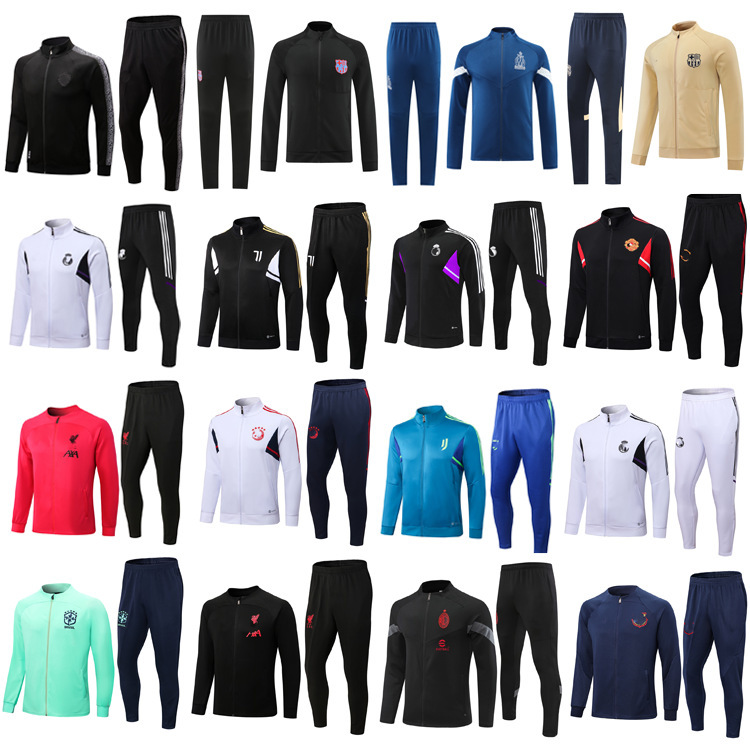 21-23 Paris Barcelona Liverpool Juve AC King M Training Jacket Coat Appearance Long Sleeve Football Suit suit