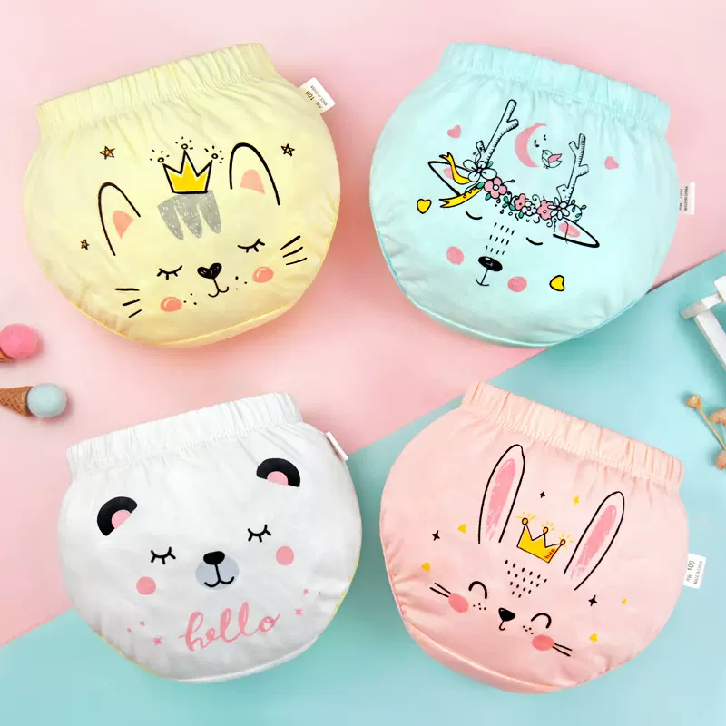 1-3岁儿童内裤全棉男女童纯棉可爱印花中小童三角面包裤批发内穿