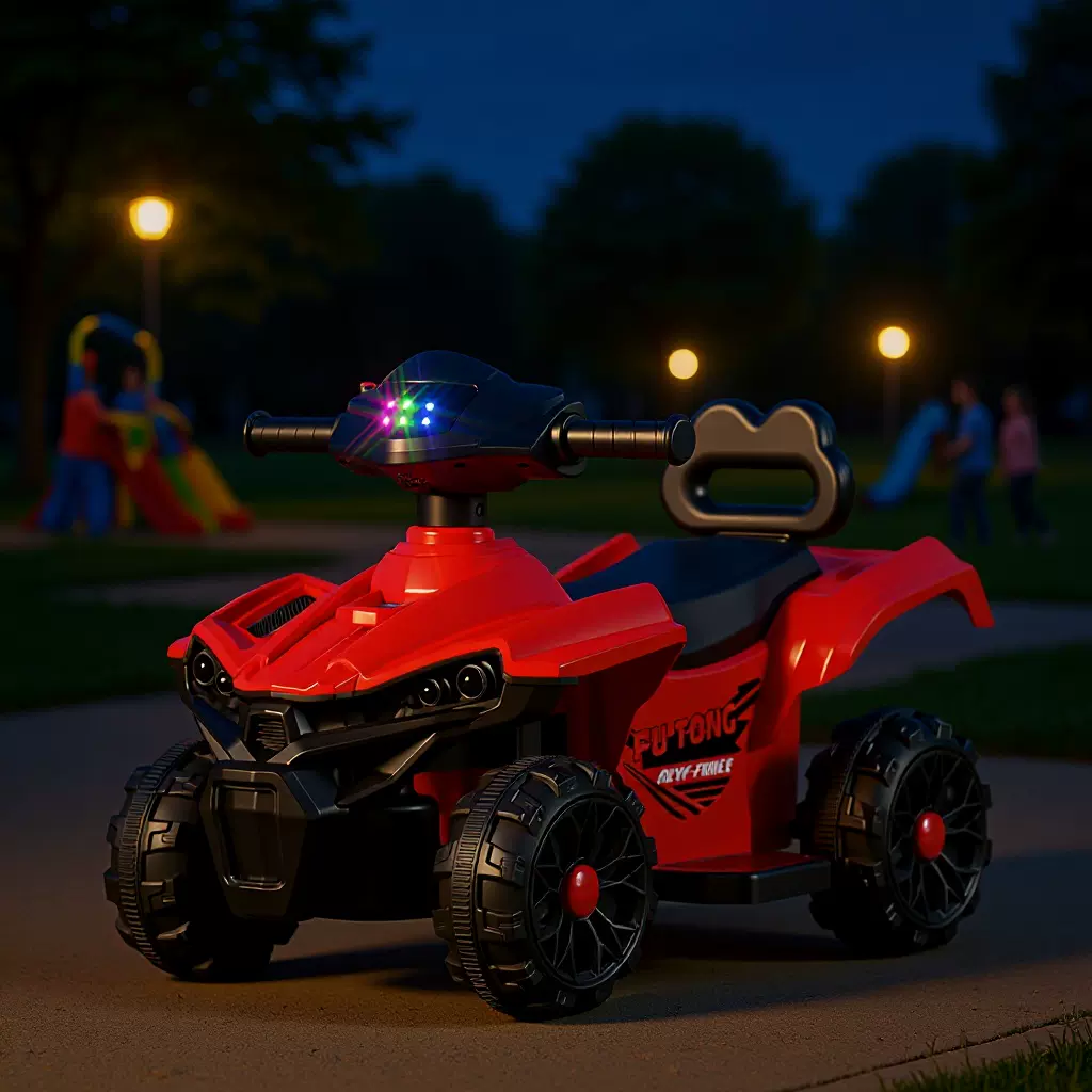 新款电动沙滩摩托车2-4-岁儿童电瓶玩具车越野四轮小汽车工厂出口