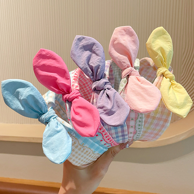 子供のかわいいヘッドバンド 2025 新しい女の子のリボンカラフルなヘッドバンドは頭を締め付けず、滑り止め洗顔ヘアアーティファクトです|undefined